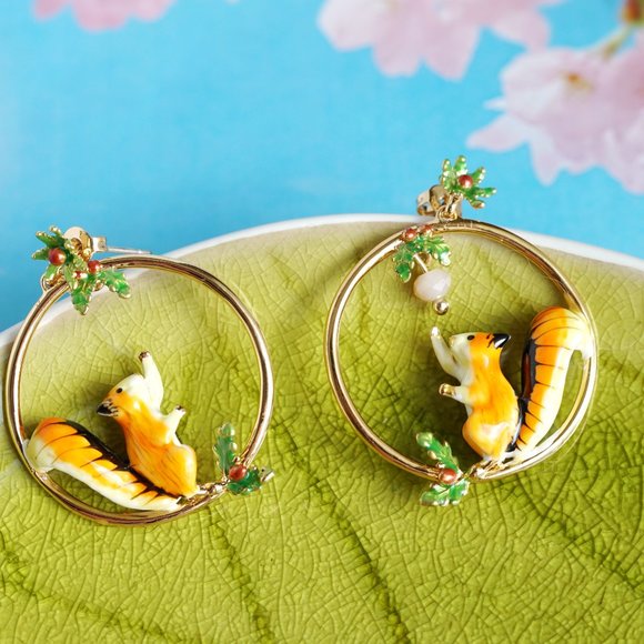 BNW cute  squirrel earrings Bill skinner - Picture 5 of 8